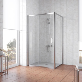 Душевой уголок Vegas-Glass 100x70 ZP+ZPV TUR NOVO 100*70 08 01 профиль глянцевый хром, стекло прозрачное