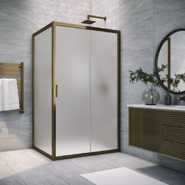 Душевой уголок Vegas-Glass ZP+ZPV TUR+NOVO 100x70 ZP+ZPV TUR NOVO 100*70 05 10 профиль бронза, стекло сатин