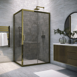 Душевой уголок Vegas-Glass ZP+ZPV TUR+NOVO 100x85 ZP+ZPV TUR NOVO 100*85 05 07 профиль бронза, стекло графит