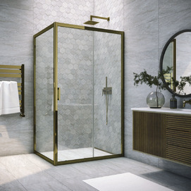 Душевой уголок Vegas-Glass ZP+ZPV TUR+NOVO 105x85 ZP+ZPV TUR NOVO 105*85 05 01 профиль бронза, стекло прозрачное