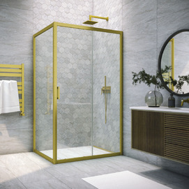 Душевой уголок Vegas-Glass ZP+ZPV TUR+NOVO 105x90 ZP+ZPV NOVO h2000 105*90 03 01 профиль золото матовое, стекло прозрачное