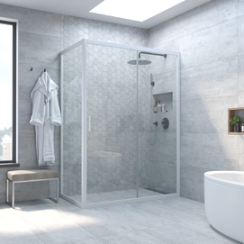 Душевой уголок Vegas-Glass ZP+ZPV TUR+NOVO 110x70 ZP+ZPV NOVO h2000 110*70 01 01 профиль белый, стекло прозрачное