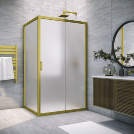 Душевой уголок Vegas-Glass ZP+ZPV TUR+NOVO 120x90 ZP+ZPV NOVO h2000 120*90 03 10 профиль золото матовое, стекло сатин
