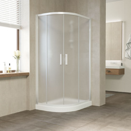 Душевой уголок Vegas-Glass 110x90 ZS-F NOVO 110*90 01 10 профиль белый, стекло сатин