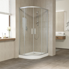 Душевой уголок Vegas-Glass 120x110 ZS-F NOVO 120*110 07 01 профиль матовый хром, стекло прозрачное