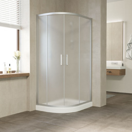 Душевой уголок Vegas-Glass 120x80 ZS-F NOVO 120*80 07 10 профиль матовый хром, стекло сатин