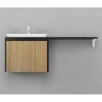 Мебель для ванной Velvex Klaufs 120 1 ящик, черная-дерево