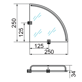 Фото Полка угловая Veragio Gifortes VR.GFT-9031.BR бронза