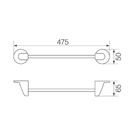 Фото Полотенцедержатель Veragio Oscar 40 см OSC-5220.BR бронза