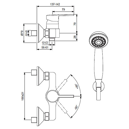 Смеситель Vidima Logic BA278AA, цвет хром - фото 2