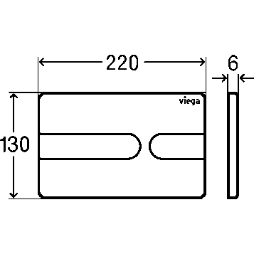 Кнопка для инсталляции Viega Prevista Visign for Style 773069, цвет хром матовый - фото 2