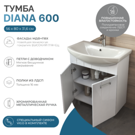 Тумба под раковину Vigo Diana tn.DIA.BAL.60.2D