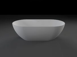 Фото Ванна из искусственного камня Vincea 160x80 VBT-4S04MW-1600 Солид Серфейс (Solid Surface), со сливом, белая матовая