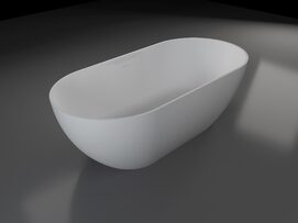 Фото Ванна из искусственного камня Vincea 160x80 VBT-4S04MW-1600 Солид Серфейс (Solid Surface), со сливом, белая матовая
