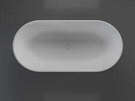 Фото Ванна из искусственного камня Vincea 160x80 VBT-4S04MW-1600 Солид Серфейс (Solid Surface), со сливом, белая матовая