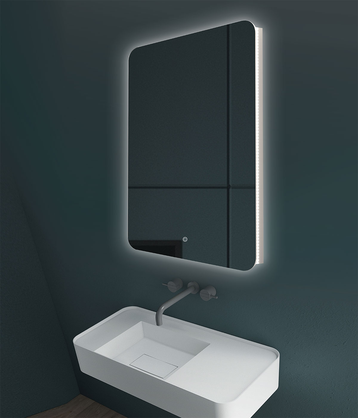 Зеркало с подсветкой Vincea 60х80 VLM-3BE600 c диммером, цвет серый - фото 3