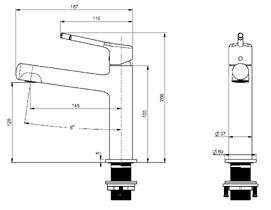 Фото Смеситель для раковины Vincea Феерие (Feerie) VBF-5FE1BG золото брашированное