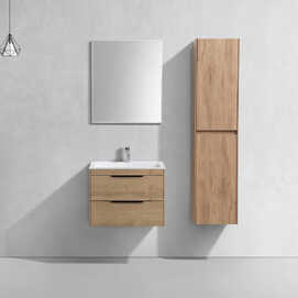 Мебель для ванной комнаты Vincea Chiara 2D 60 см, подвесная, с 2-мя выкатными ящиками, натуральный дуб