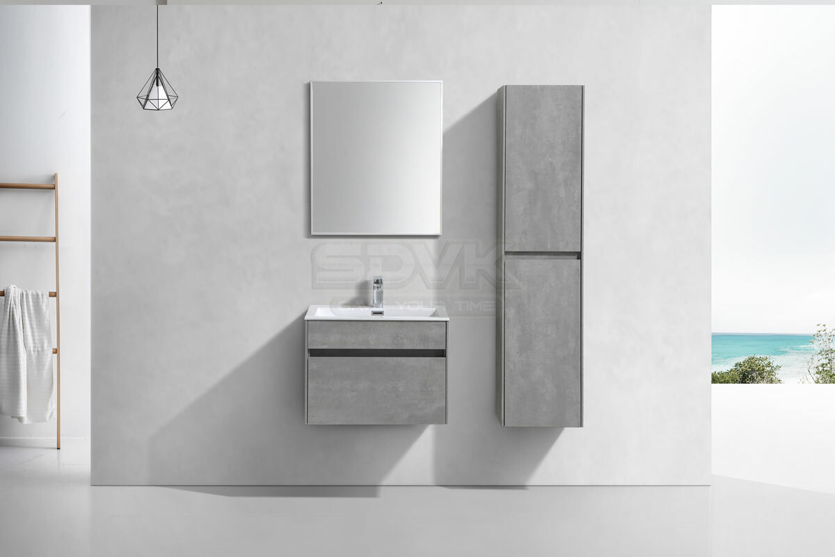 Фото Мебель для ванной Vincea Chiara 60 см Cement (цемент) подвесная 1 ящик