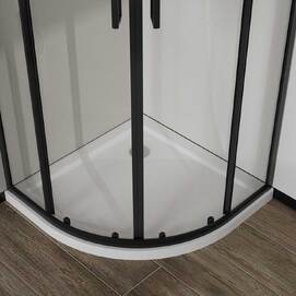 Фото Душевой уголок Vincea City 90x90 стекло прозрачное, профиль черный, без поддона