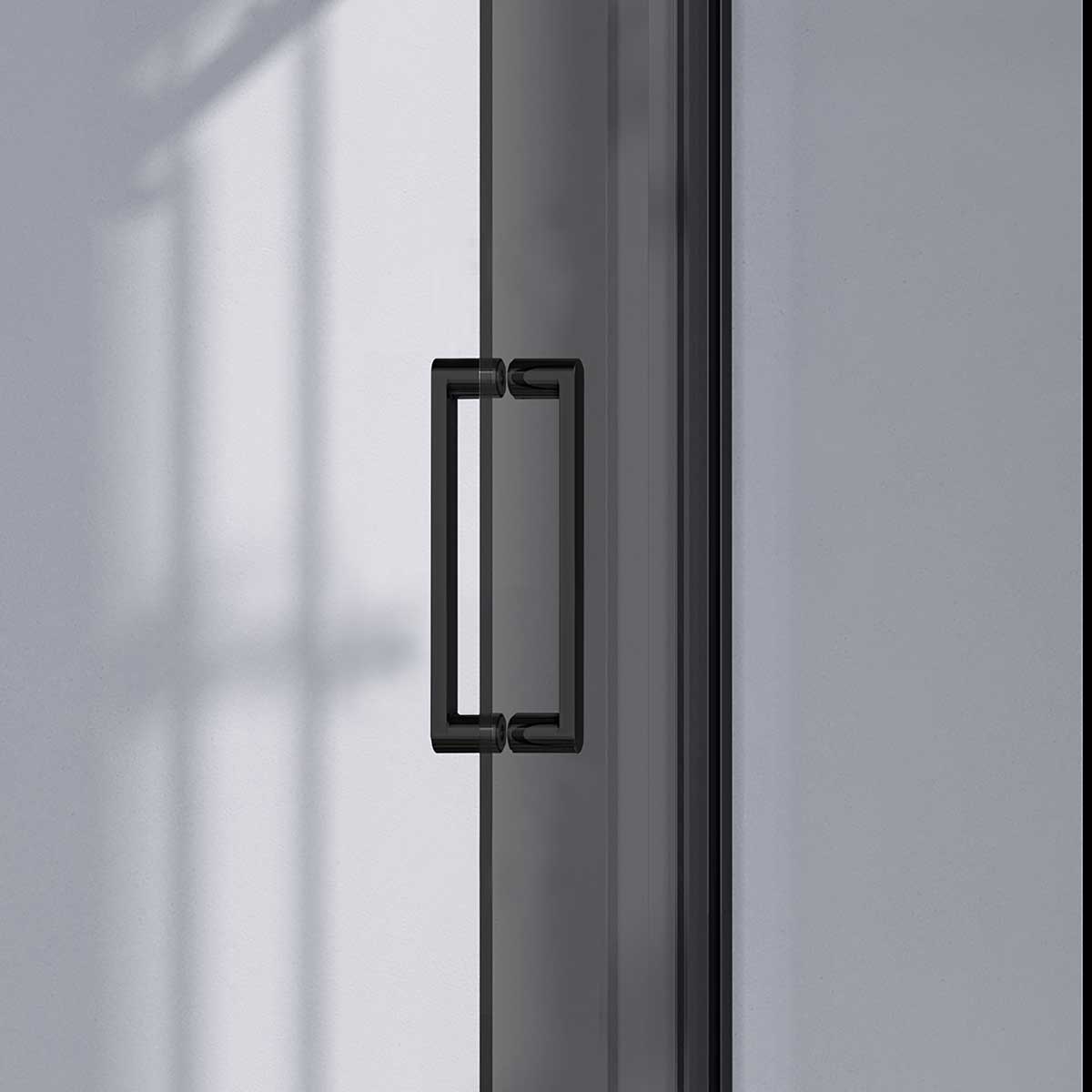 Душевая дверь в нишу Vincea Como-N 120х195 VDS-4CN120CGB стекло тонированное, профиль черный, цвет хром - фото 4