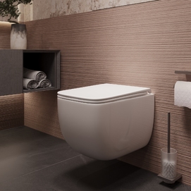 Унитаз подвесной Vincea Era VT1-58TFS белый, безободковый, смыв торнадо, ультратонкое сиденье с микролифтом