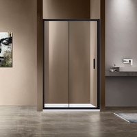 Душевые двери Vincea Garda 135х190 VDS-1G135CLB стекло прозрачное, профиль черный
