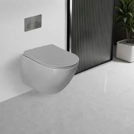 Подвесной унитаз Vincea Globo VT1-14TMG безободковый, с сиденьем микролифт, матовый серый