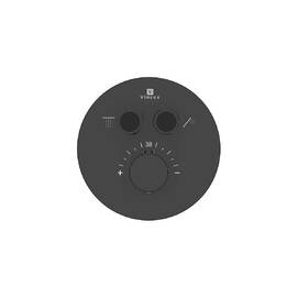 Фото Душевой комплект встраиваемый Vincea Inspire VSFW-3I22MT2RMB с полочкой и термостатом, черный матовый