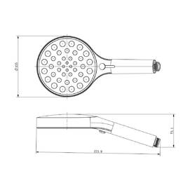 Фото Душевой комплект встраиваемый Vincea Inspire VSFW-3I22MT2RMB с полочкой и термостатом, черный матовый
