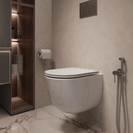 Унитаз подвесной Vincea Interno VT1-57TFS белый, безободковый, смыв торнадо, ультратонкое сиденье с микролифтом