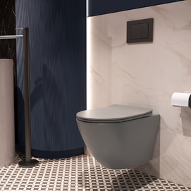 Подвесной унитаз Vincea Globo  VT1-14STMG с ультратонким soft-close сиденьем, серый матовый