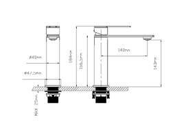 Фото Смеситель для раковины Vincea Линия (Linea) VBF-4LN1BG брашированное золото