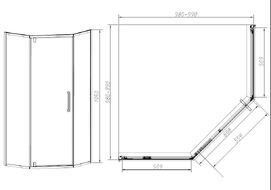 Фото Душевой уголок Vincea Slim-N 100x100 VSP-4SN100CLBN стекло прозрачное, профиль брашированный никель
