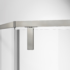 Фото Душевой уголок Vincea Slim-N 100x100 VSP-4SN100CLBN стекло прозрачное, профиль брашированный никель