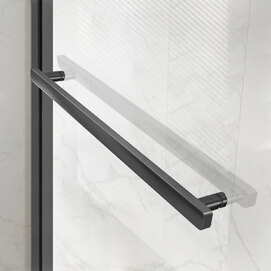 Фото Душевой уголок Vincea Slim Soft 120x100 VSR-1SS1012CLGM стекло прозрачное, профиль вороненая сталь