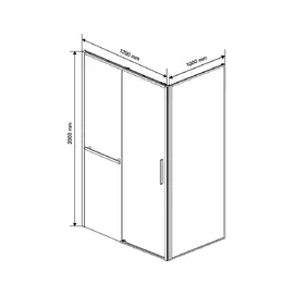 Фото Душевой уголок Vincea Slim Soft 120x100 VSR-1SS1012CLGM стекло прозрачное, профиль вороненая сталь