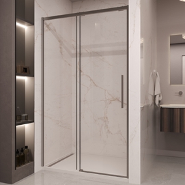 Душевая дверь Vincea Stella 110x200 VDS-1ST110CLGM стекло прозрачное, профиль вороненная сталь