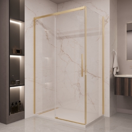 Душевой уголок Vincea Stella 120x90 VSR-1ST9012CLG стекло прозрачное, профиль брашированное золото