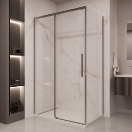 Душевой уголок Vincea Stella 120x90 VSR-1ST9012CLGM стекло прозрачное, профиль вороненная сталь