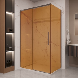 Душевой уголок Vincea Stella 120x90 VSR-1ST9012GSGM стекло прозрачное, профиль вороненная сталь