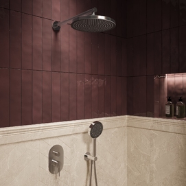 Встраиваемая душевая система Vincea ТГ (TG) VSFW-5TG0CH с изливом, хром глянцевый