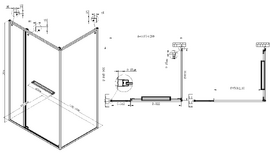 Фото Душевой уголок Vincea Tesi 120x90 VSRW-7TS9012CLGM стекло прозрачное, профиль вороненая сталь