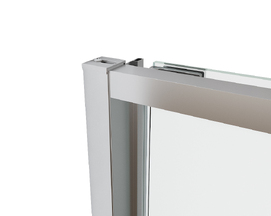 Фото Душевой уголок Vincea Tesi 90x90 VSRW-7TS9090CLGM стекло прозрачное, профиль вороненая сталь