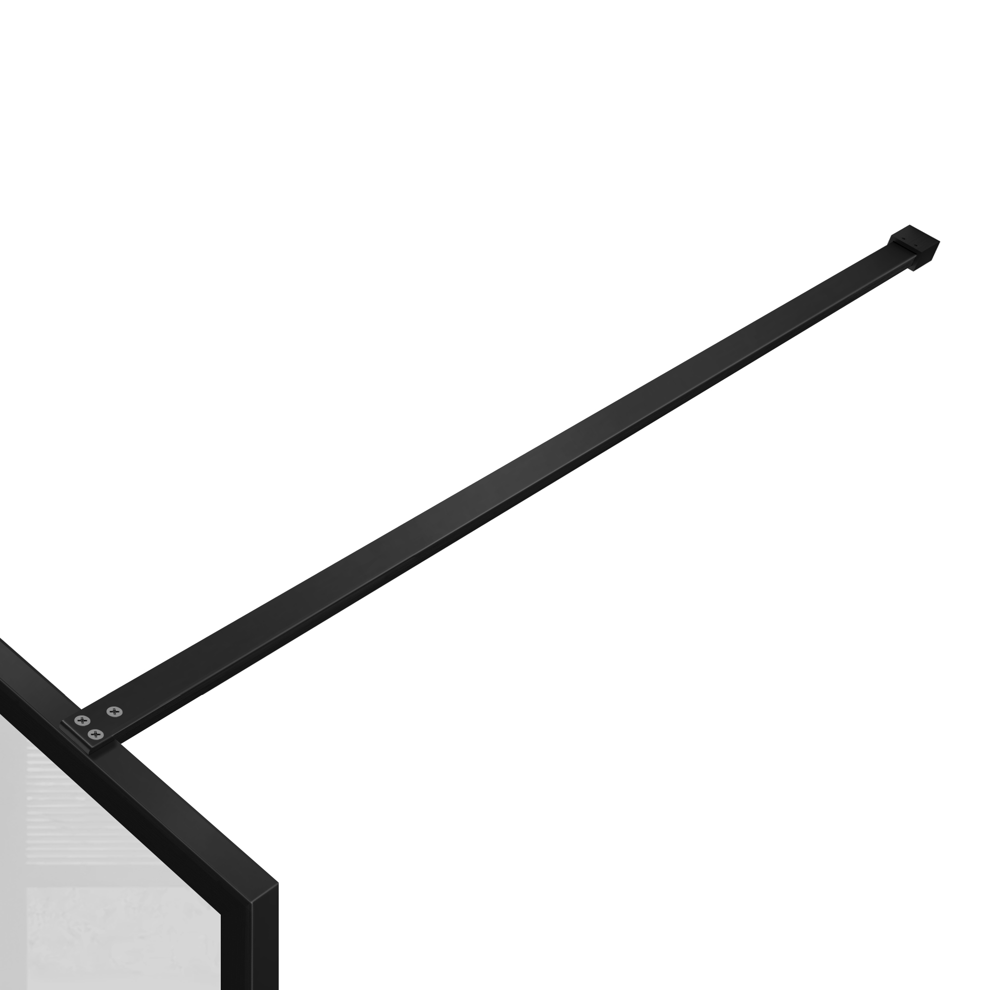 Душевая перегородка Vincea Walk in HP Art 100 см VSW-1HP100FLB стекло рифленое, профиль матовый черный - фото 6