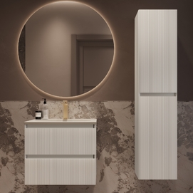 Фото Мебель для ванной комнаты Vincea Welle 60 см подвесная, 2 выкатных ящика soft-close, M.White