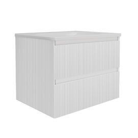 Фото Мебель для ванной комнаты Vincea Welle 60 см подвесная, 2 выкатных ящика soft-close, M.White