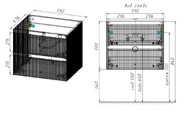 Фото Мебель для ванной комнаты Vincea Welle 60 см подвесная, 2 выкатных ящика soft-close, M.White