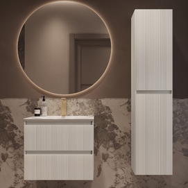 Фото Мебель для ванной комнаты Vincea Welle 60 см подвесная, 2 выкатных ящика soft-close, M.White