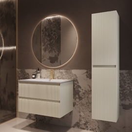 Фото Мебель для ванной комнаты Vincea Welle 80 см подвесная, 2 выкатных ящика soft-close, M.Beige